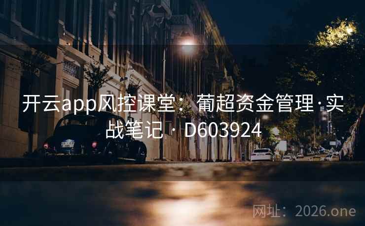 开云app风控课堂：葡超资金管理·实战笔记 · D603924  第2张